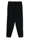 Emporio Armani Drawstring Straight-leg Trousers In Black
