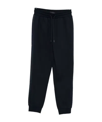 EMPORIO ARMANI LOGO-EMBELLISHMENT TROUSERS