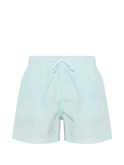 Emporio Armani Drawstring Swim Shorts In Blue