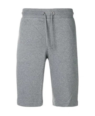 Emporio Armani Drawstring Track Shorts In Gray