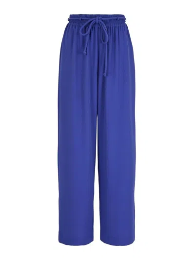 Emporio Armani Drawstring Trousers In Blue