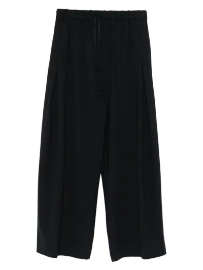 Emporio Armani Drawstring-waist Trousers In Blue