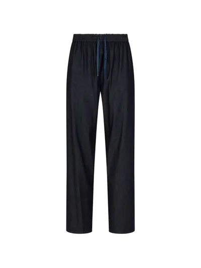 Emporio Armani Drawstring-waist Jeans In Blue