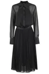 Emporio Armani Long-sleeved Dress In Black