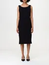 Emporio Armani Cotton Short Dress In Black