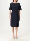 Emporio Armani Women's Midi Dress With Waist Knot In Blue