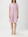 Emporio Armani Women's Crew Neck Mini Dress In Pink