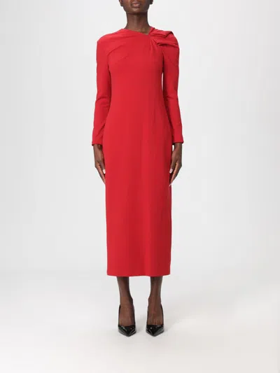 Emporio Armani Dress  Woman Color Red In Animal Print