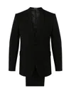 Emporio Armani Virgin Wool Single-breasted Suit In Black