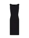 Emporio Armani Cotton Short Dress In Black