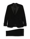 Emporio Armani Giacca Monopetto Pantalone Ventre Piatto In Black