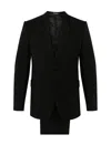 Emporio Armani Virgin Wool Single-breasted Suit In Black