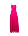 Emporio Armani Ribbed A-line Jersey Halter Maxi Dress In Fuchsia