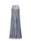 Emporio Armani Sequin-embellished Maxi Dress In Blue