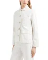 Emporio Armani Cotton Jacket With Collar And Pockets In White