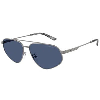 Emporio Armani Ea 2156 300380 59mm Unisex Pilot Sunglasses In Multi