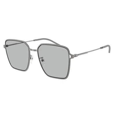 Emporio Armani Ea 2159d 300387 57mm Womens Square Sunglasses In Gray