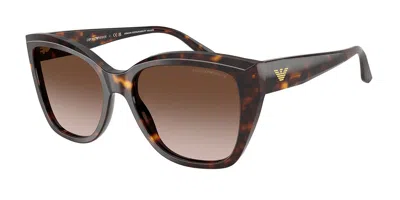 Emporio Armani Ea4198 502613 Occhiali Da Sole Tartarugatishell Per Donna In Brown