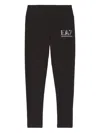 Emporio Armani Ea7 Logo Leggings In Black