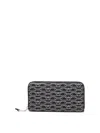 Emporio Armani Eagle All Over Wallet In Negro