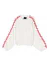 Emporio Armani Eagle-appliqué Side-stripe Jacket In 白色