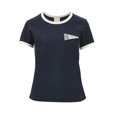 Emporio Armani Patch T-shirt In Blue