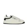 Emporio Armani Leather Sneakers With Eagle Plate In White