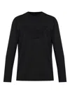 Emporio Armani Eagle-emblem Long-sleeve T-shirt In Black