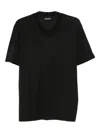 Emporio Armani Eagle-embroidered T-shirt In Black