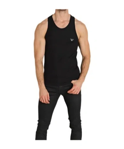 Emporio Armani Eagle Label Patch Vest In Black