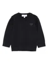 Emporio Armani Eagle-logo Button-detail Sweater In Black