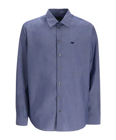 EMPORIO ARMANI EAGLE-LOGO COTTON SHIRT