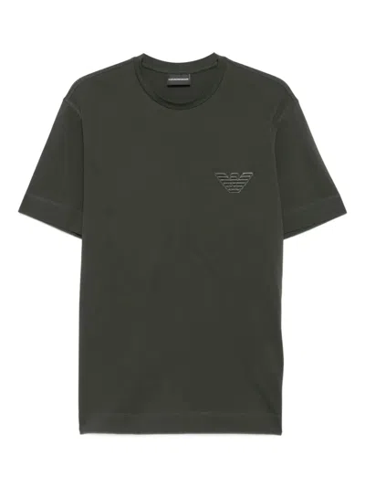 Emporio Armani Cotton T Shirts In Green