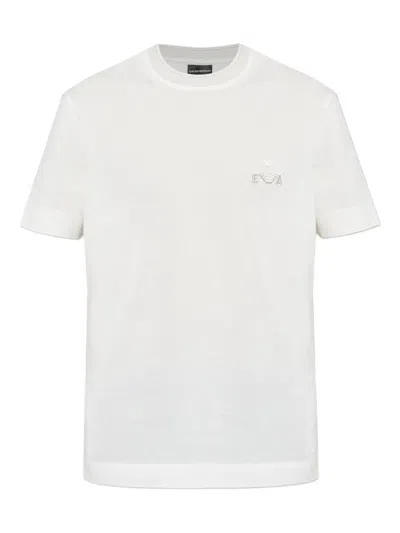 Emporio Armani Eagle-logo Cotton T-shirt In White