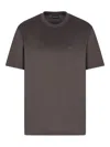 Emporio Armani Eagle-logo Crew-neck T-shirt In Brown