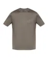 Emporio Armani Eagle-logo Crew-neck T-shirt In Gray