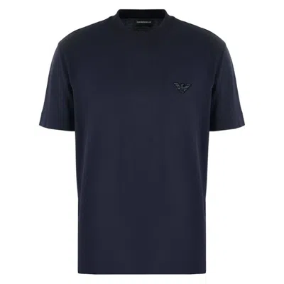 EMPORIO ARMANI EAGLE LOGO EMBROIDERED T-SHIRT