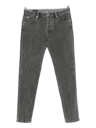 Emporio Armani Denim Cotton Jeans In Gray