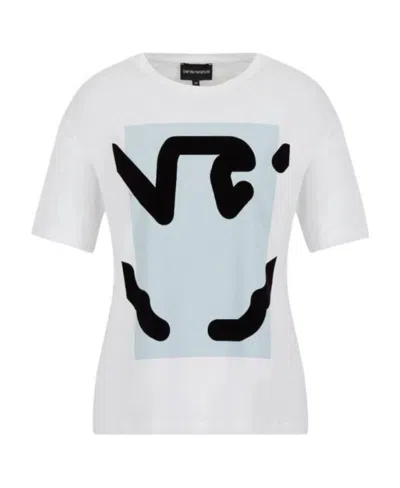 Emporio Armani Eagle-logo Print T-shirt In White