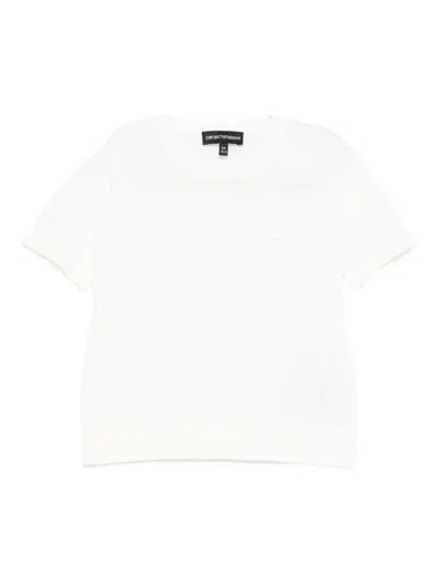 Emporio Armani Kids' Eagle-logo Short-sleeve T-shirt In White