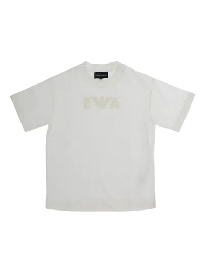 Emporio Armani Kids' Eagle-logo Short-sleeve T-shirt In White