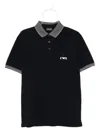 Emporio Armani Piqué Polo Shirt With Super-embossed Ea Embroidery In Black