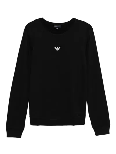 Emporio Armani Kids' Eagle-logo Sweatshirt In Black