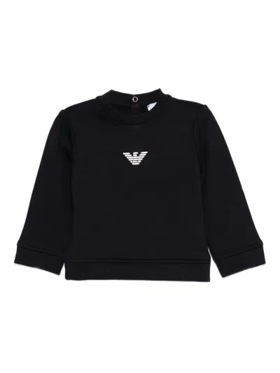 Emporio Armani Babies' Eagle-logo Sweatshirt In Black