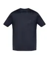 Emporio Armani Logo-embroidered Crew-neck T-shirt In Black