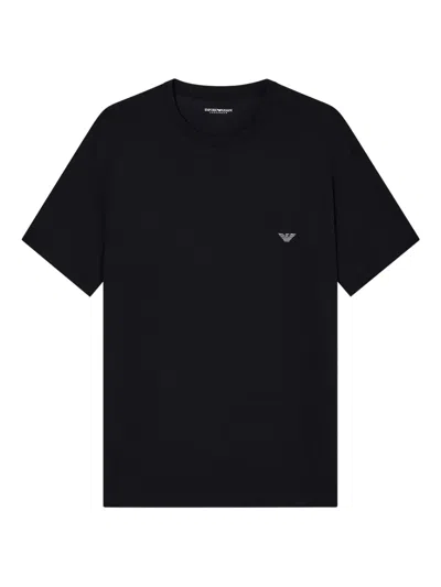 Emporio Armani Eagle-logo T-shirt In Black