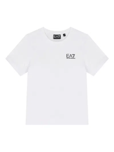 Emporio Armani Kids' Eagle Logo T-shirt In White