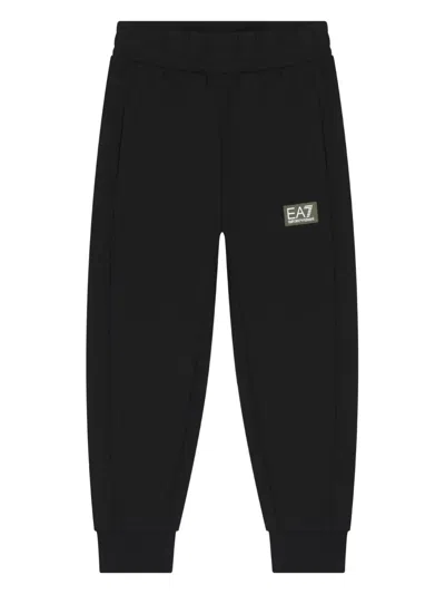 Emporio Armani Kids' Eagle-logo Track Pants In Black
