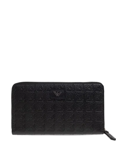 EMPORIO ARMANI EAGLE-LOGO ZIP-AROUND WALLET