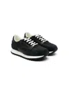 Emporio Armani Eagle-patch Mesh Sneakers In Blue